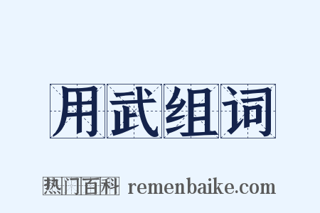 用武组词是什么意思的图片